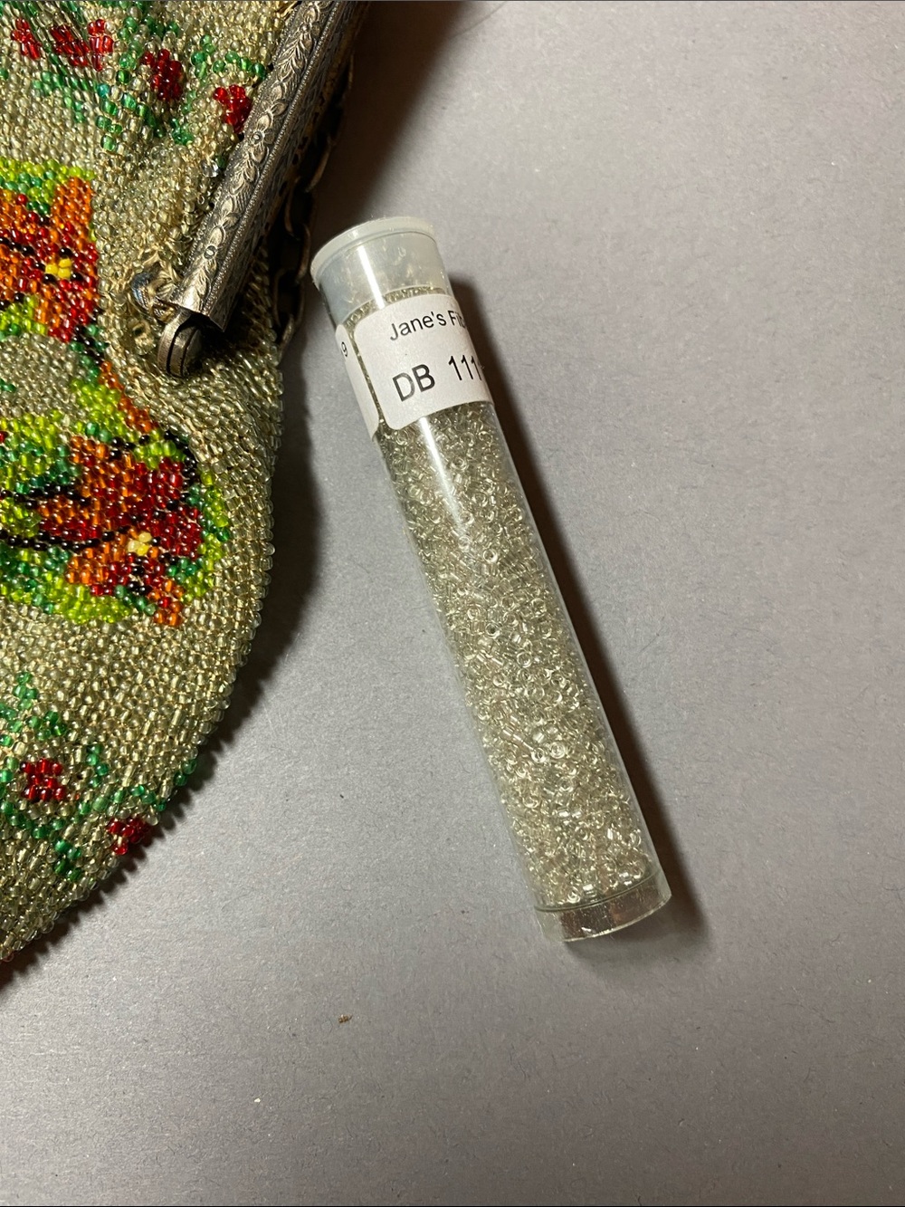 Antique Micro Beaded Floral Purse Victorian Design with Ornate Detail As-Is - Picture 15 of 15